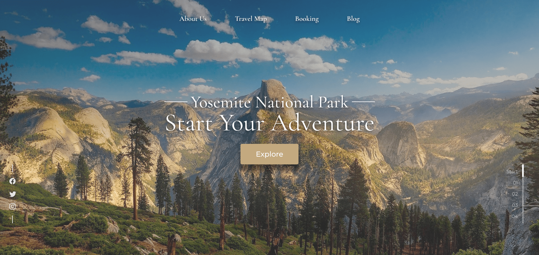 Yosemite National Park Landingpage
